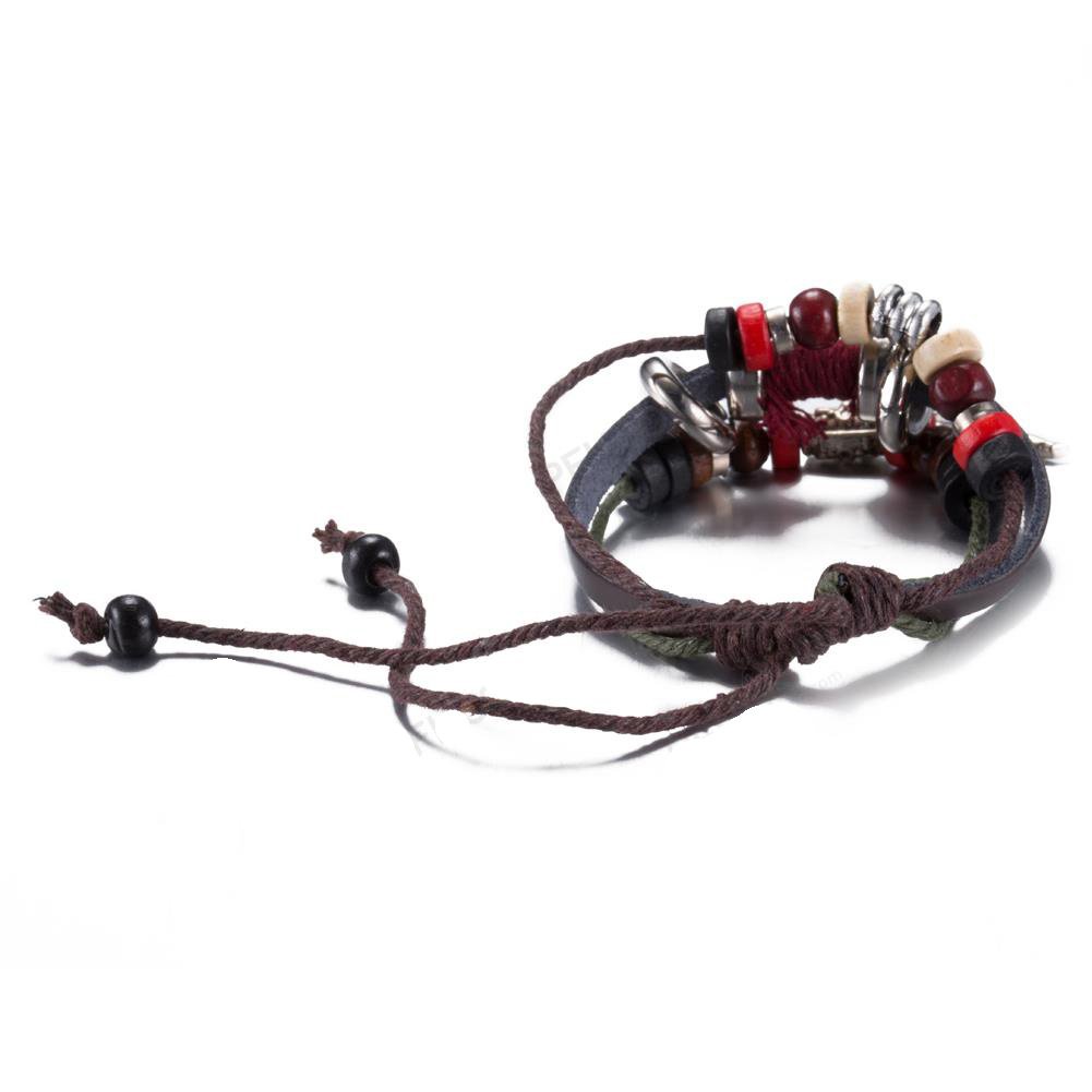 Leather Multi-Strand Cupid Charm Bracelet, Gift for Her
