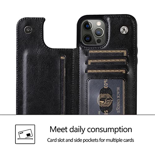 Coque iPhone 14 Plus portefeuille cuir idéal pour vos sorties
