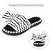 ULTRAIDEAS Women's Memory Foam Open Toe Slide Slippers with Adjustable Strap, Ladies' Slip-on House Shoes Spa Mules Sandals with Indoor Outdoor Anti-Skid Rubber Sole, Black, 9-10