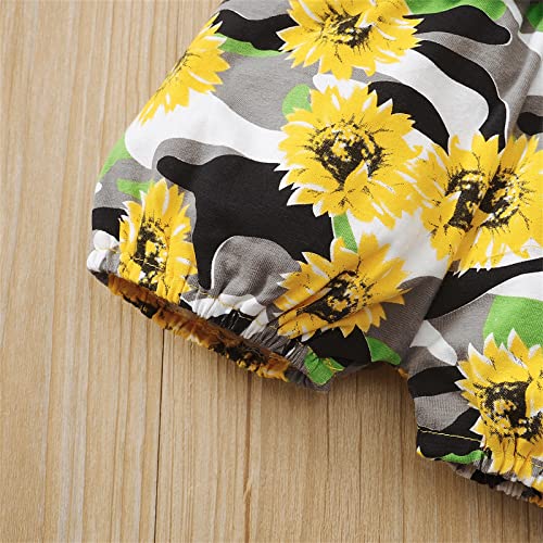 Image of Newborn Baby Girl Clothes Snap Cotton Bodysuit Floral Shorts Baby Headband Infant 3Pcs Outfits Summer Set