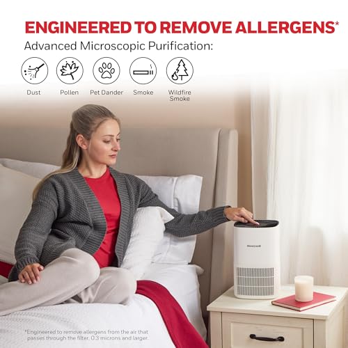 Honeywell Allergen Plus AQSense HEPA Air Purifier for Home, Bedroom and Pets 530 m² Cover, Air Quality Sensor, Automatic Mode, Sleep Mode, 3 in Filter - Image 3