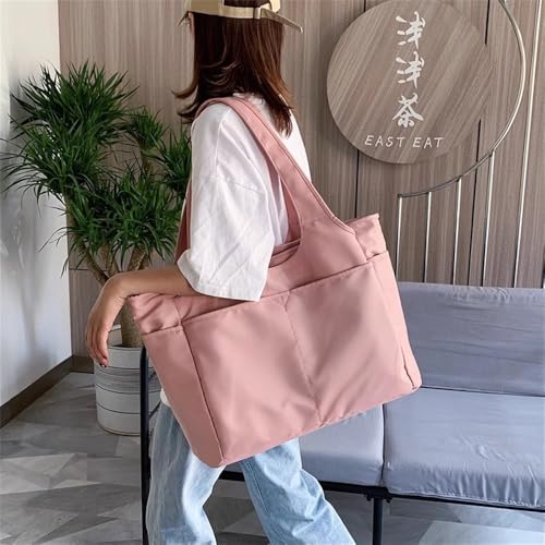 Travel Garment Bags Large Capacity Simple Lightweight Handheld Travel Bag Duffle Bag(Pink,43x19x33cm)3