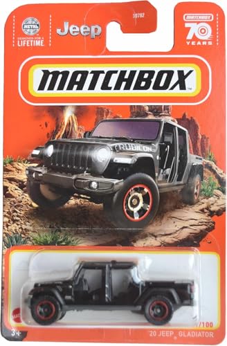 Image of Matchbox Jeep Gladiator Truck, Multicolor, 1:64 Scale, Off Road, Pull-Back Action, Unisex Children (Aged 3-12)