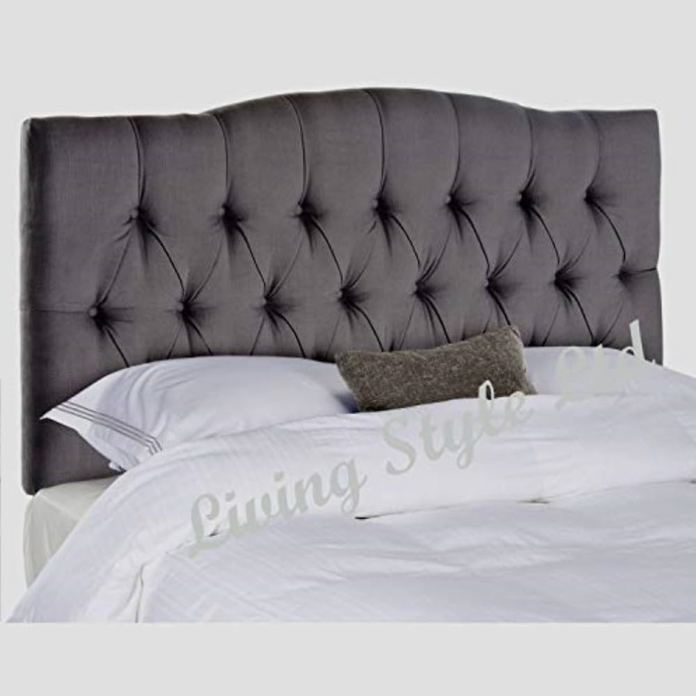 luxisleepltd Dewsbury 26''/30''/36 Tall Headboard in Plush Velvet 3FT 4FT 4FT6 5FT,6FT for divan bed,Buttons (Teal Plush, 4ft-30''Tall)