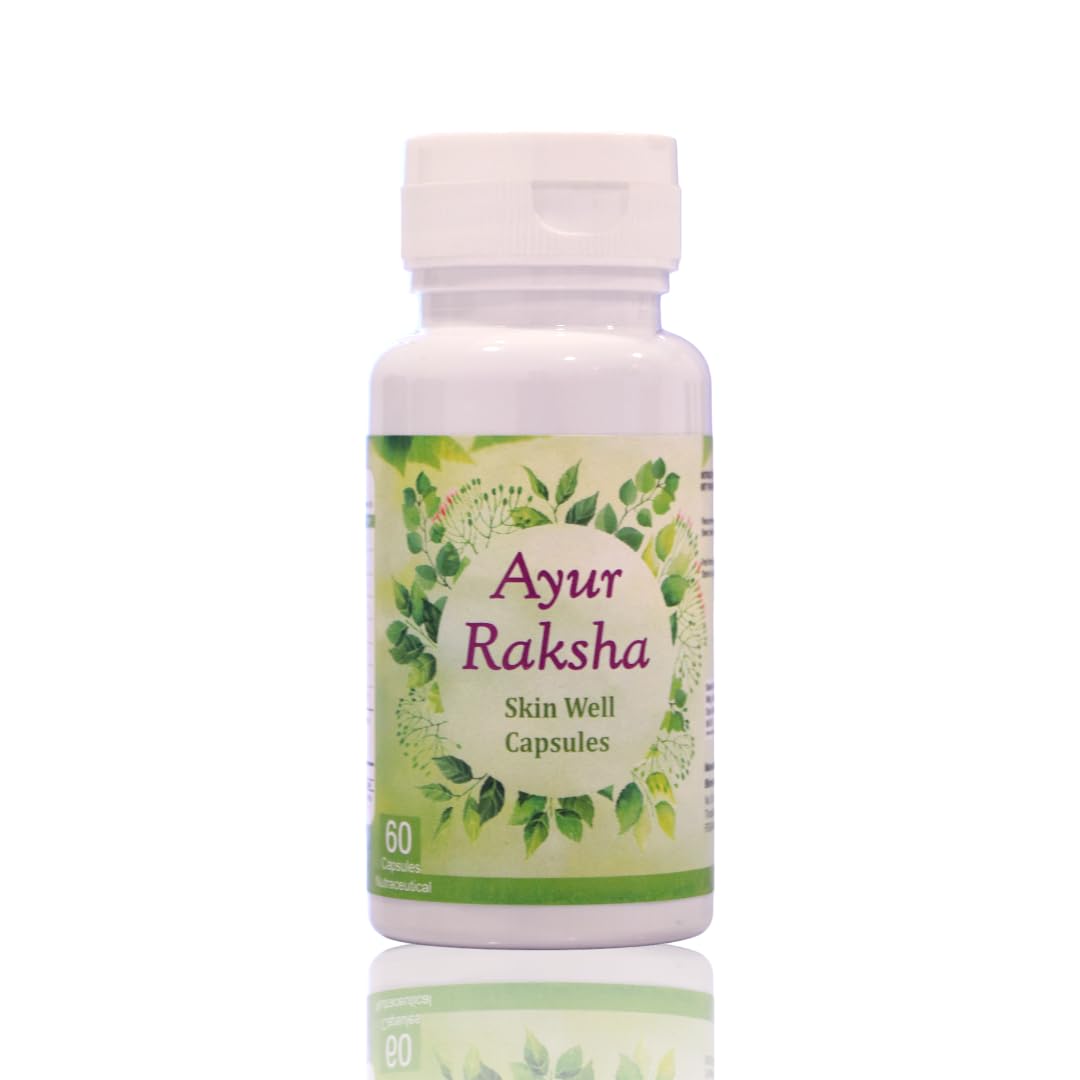 Ayur Raksha Skin Well Capsules, 60 Tablets for Psoriasis, Eczema, Itching, Scaling, and Remove Patches (B0D57B52SQ) Amazon Price History, Amazon Price Tracker