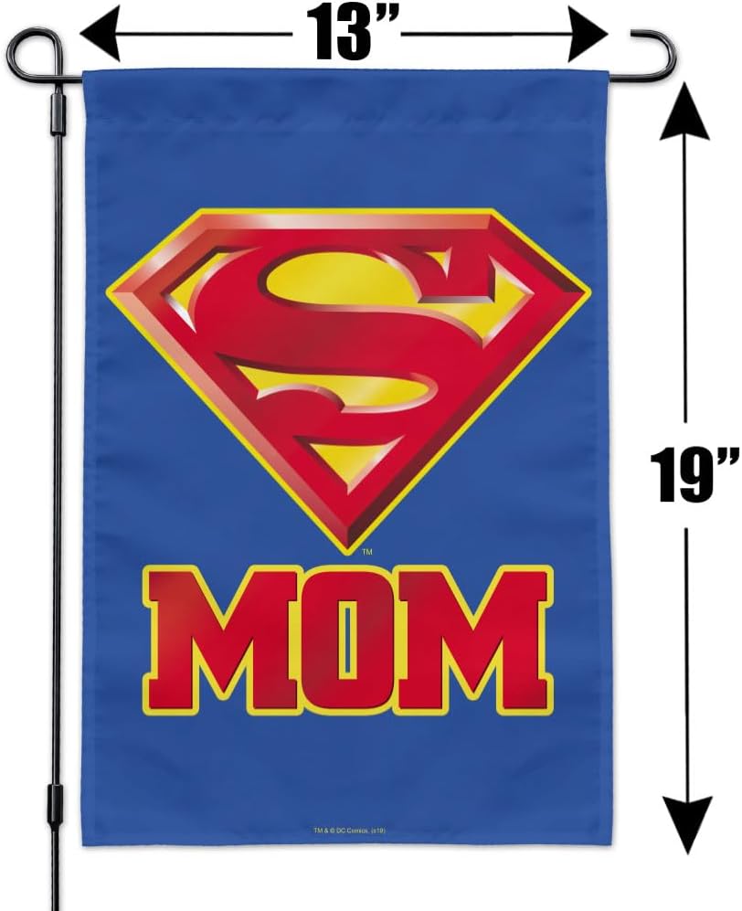 Superman Super Mom Shield Logo Garden Yard Flag