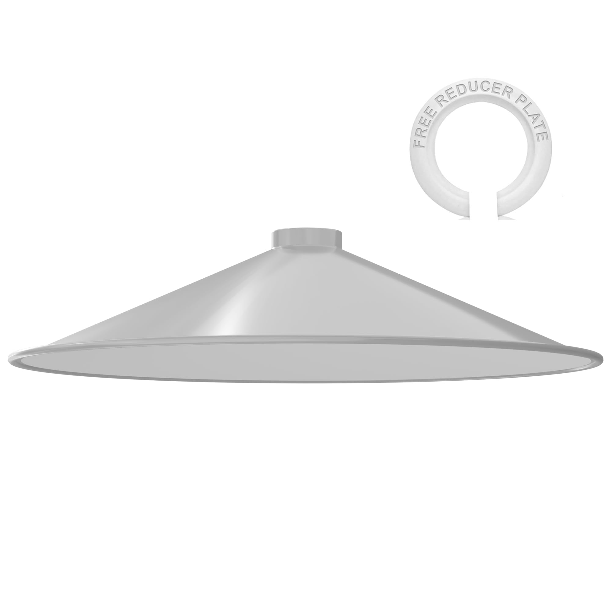 Vintage Metal Retro Style Cone Shape Lamp Shade Easy fit for Living Rooms bedrooms Kitchen Dining Room Cafe and Restaurant (1, White)