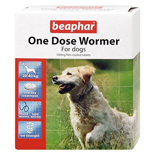 Beaphar One Dose Wormer for Large Dogs 4 Tablets