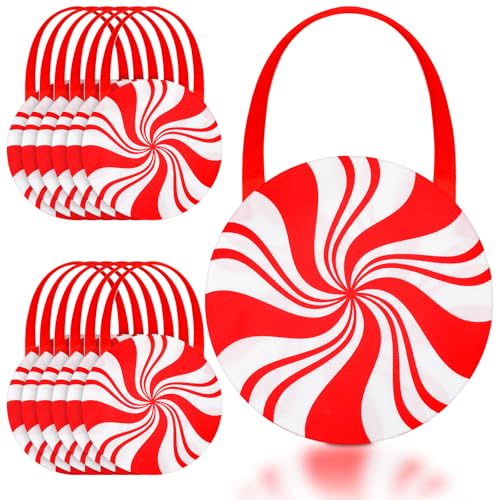 12 PCS Christmas Gifts Bag Christmas Candy Shaped Bags Reusable N...