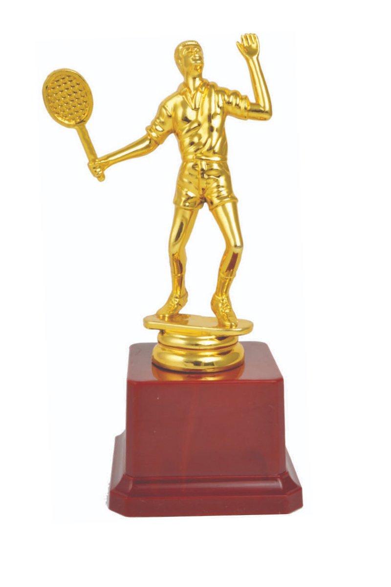 Saiyam Sports Winner Awards Golden Metallic Fiber Trophy Size -11 inch-image-9