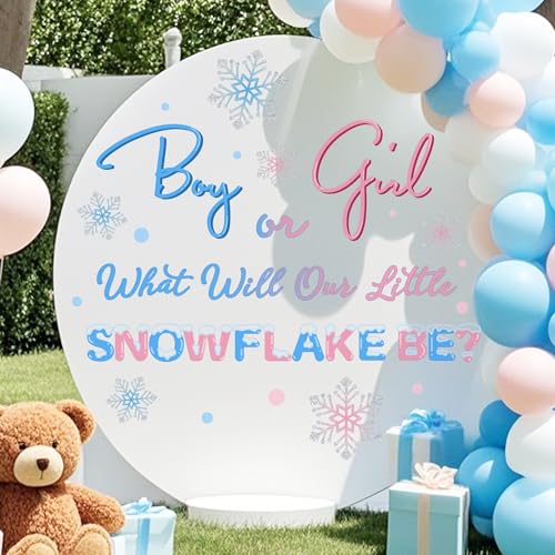 Sticker para fiesta revelación género copo de nieve miniatura 6