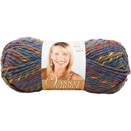 Image of Lion Brand Yarn 860-500 Vanna's Choice Yarn, Patchwork Grey