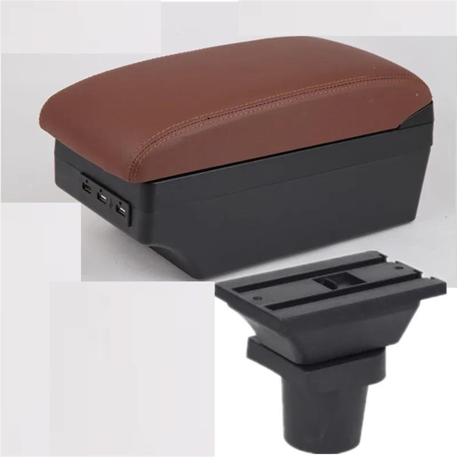 Noheeu C Brown 7Usb Car Interior Accessories Center Console Multifunctional Storage Box Armrest For Rav4