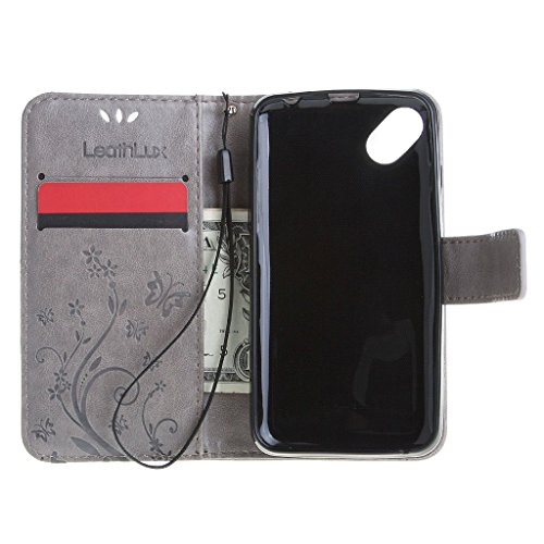 Leathlux per Wiko Sunset 2 Grigio Custodia, Retro