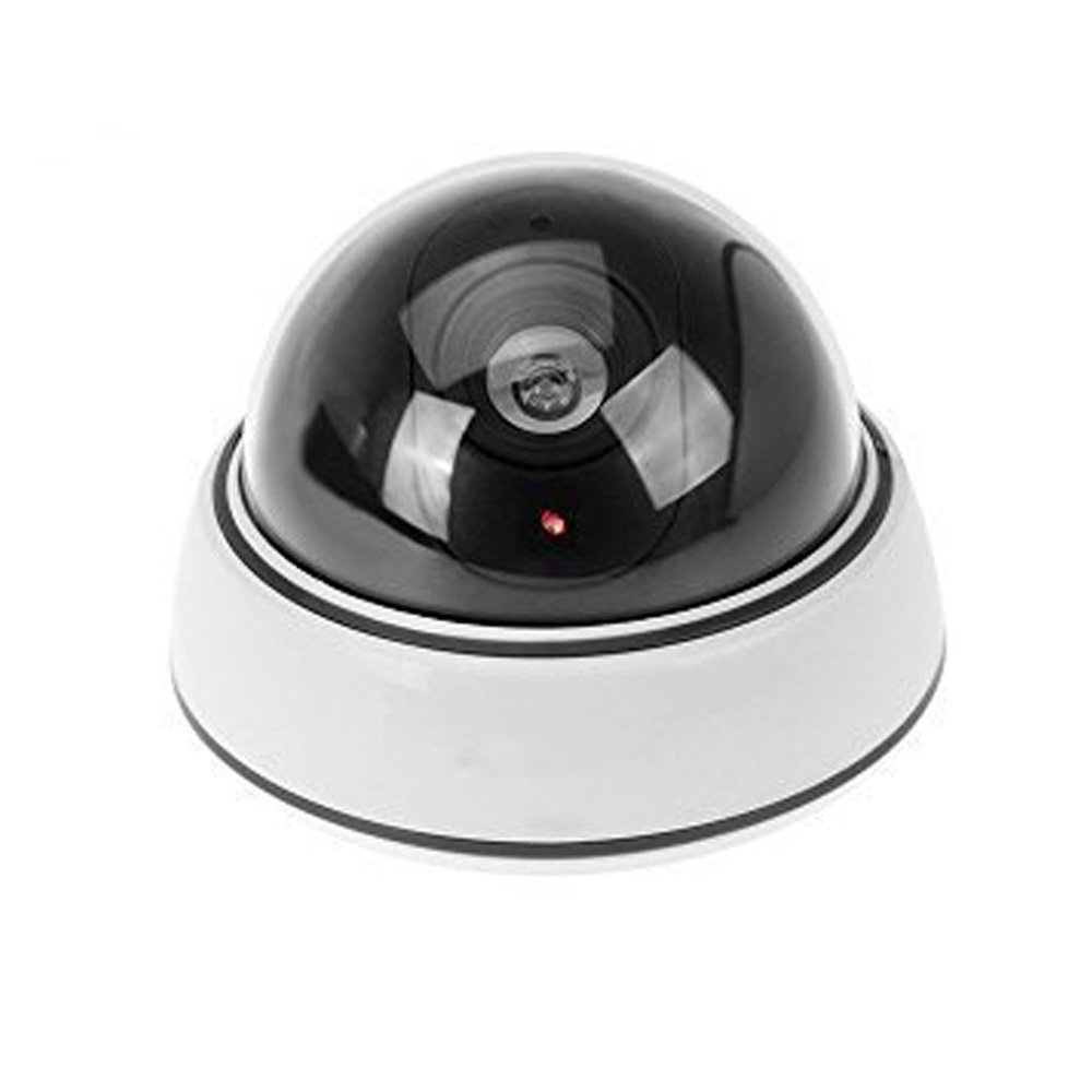 ELEAR™ 6 X blanc Dôme Fausse sécurité fictive Caméra CCTV imperméable à l'eau IR LED Clignotant Rouge Lumière Surveillance intérieure extérieure