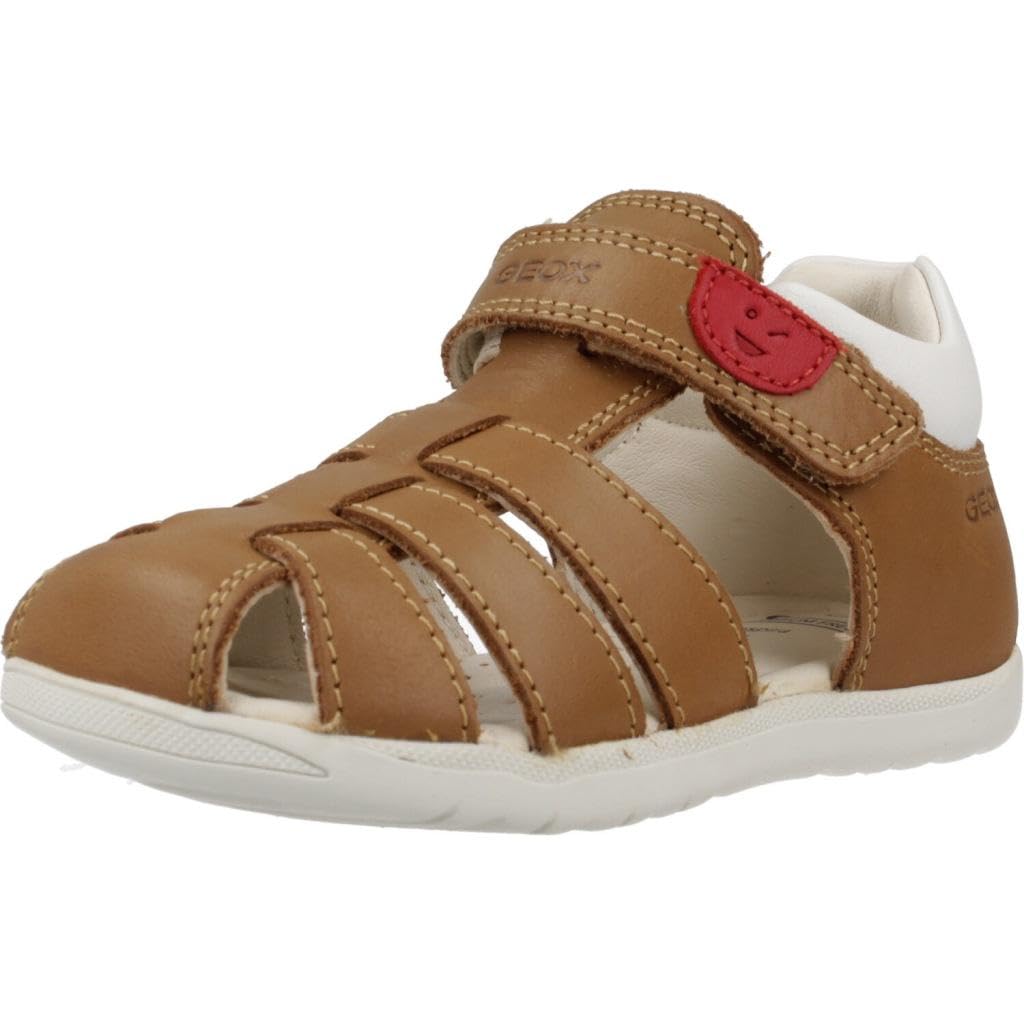 Geox B SANDAL MACCHIA BOY, Baby - Jungen Sandal, Whisky/White,
