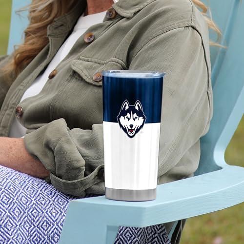 Image of Logo Brands 20 oz Powder Coat Tumbler- Insulated Tumbler with Lid for Water, Iced Tea or Coffee, Smoothie and More