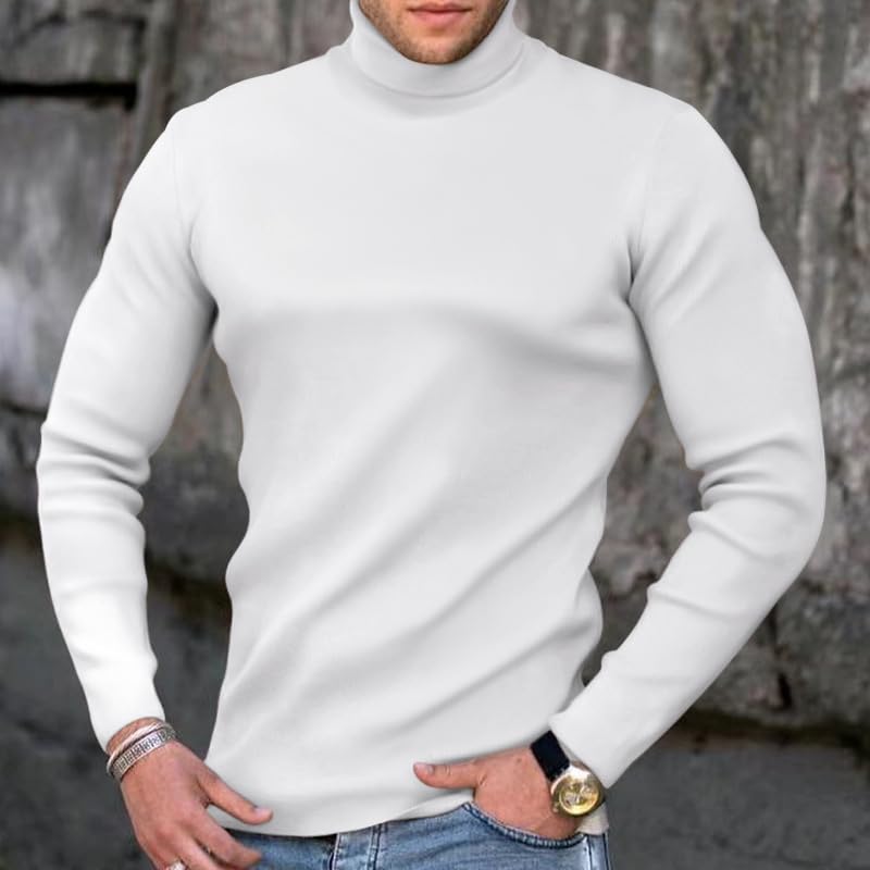 Men's Turtleneck Pullover Long-Sleeved Sweater Winter Warm top2