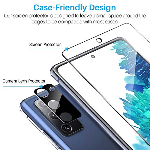 Image of LK 3 Pack Samsung Galaxy S20 FE 5G Screen Protector+3 Pack Camera Lens Protector, 9H Tempered Glass, Easy Installation, [Not Fit for Galaxy S20]