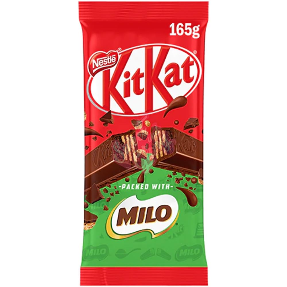 Nestle Kitkat Crisp Wafer Finger With Soft Milo Made with 100% certified sustainable cocoa 165g