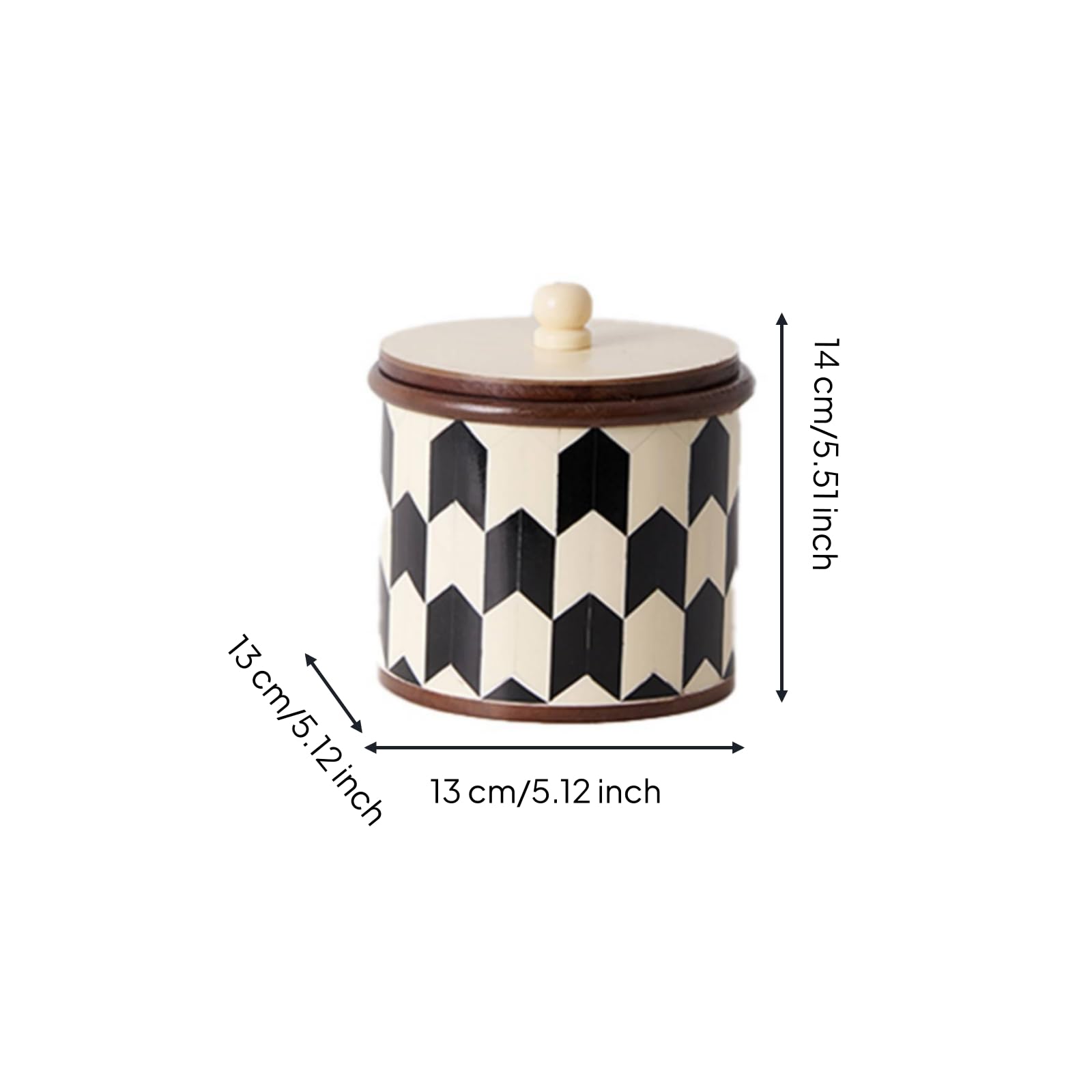 F Fityle Caja corativa con Tapa corativo, style to 2, 13 × 14 Cm