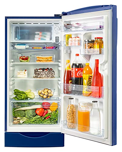 Image of Havells-Lloyd 200 L 4 Star Inverter Direct Cool One Door Refrigerator (GLDF214SBBS2PB Begonia Blue)- 2022 Model, Free 1 Year Extended warranty