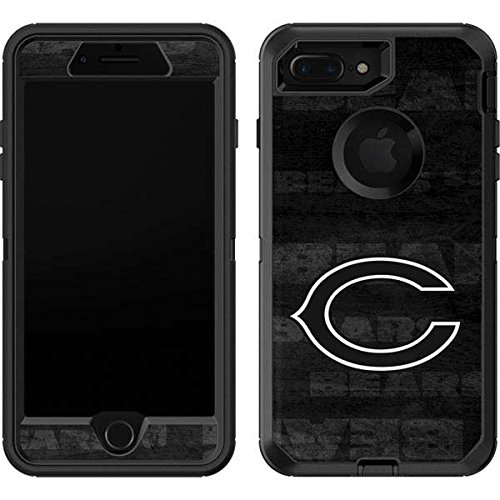 Skinit Decal Skin Compatible with OtterBox Defender iPhone 7 Plus - Officially Licensed NFL Chicago Bears Black & White Design