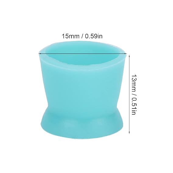 Tattoo Ink Caps, 300pcs Tattoo Ink Cups Tattoo Ink Pigment Cup Disposable Silicone Pigment Ink Caps Eyebrow Lip Eyes Tattoo Pigment Cup Tattoo Accessory(Blue)