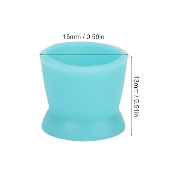 Tattoo Ink Caps, 300pcs Tattoo Ink Cups Tattoo Ink Pigment Cup Disposable Silicone Pigment Ink Caps Eyebrow Lip Eyes Tattoo Pigment Cup Tattoo Accessory(Blue)