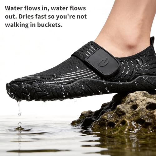 Image of LIZRHA Water Shoes for Men and Women Quick Dry Aqua Swim Barefoot Shoes for Outdoor Fishing Beach Pool Boat Surfing Walking Water Park and Yoqa Activities