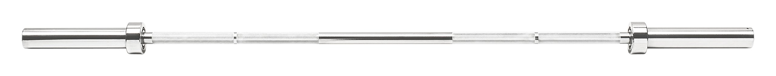 Bad Company Langhantelstange 152-220 cm 50mm Olympia chrom I Langhantel ohne Gewichte mit Kugellager inkl. Federverschlüsse 50/51 mm I Hantelstange lang bis 750 kg belastbar