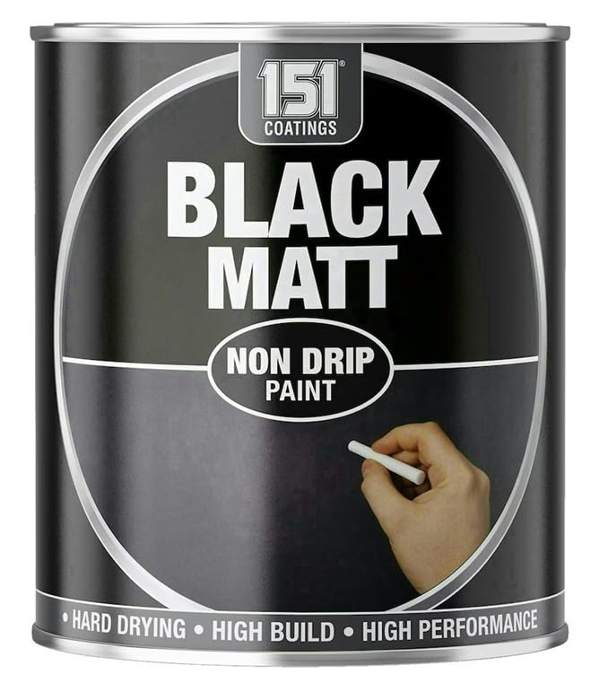 VARNOX, Black Matt Non-Drip Paint 300ml – Hard-Drying, High-Performance Gloss with Durable Hard-Build Formula – Ideal for Wood, Metal & Concrete – Interior & Exterior Use (1PCS)