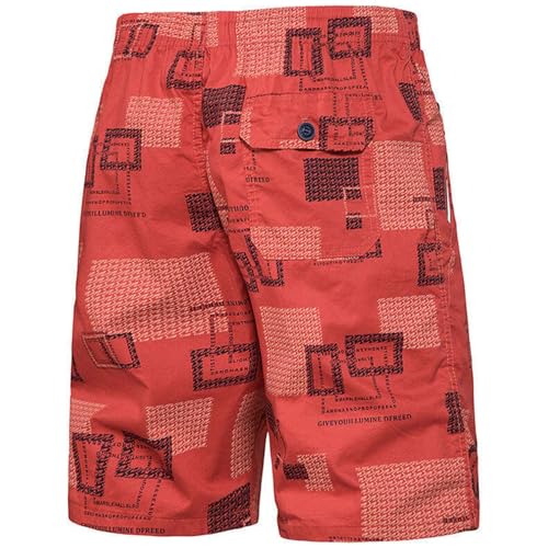 Bermuda Shorts for Men Cotton Plaid Elastic Waist Lightweight Summer Shorts Big and Tall Casual Swim Trunks 20254