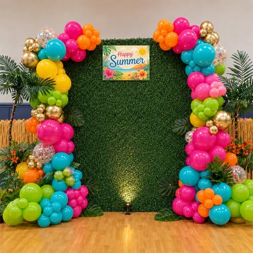 Image of Tropical Balloons, 60PCS Hawaiian Balloons, Summer Birthday Party Balloons