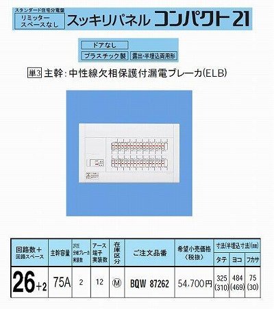 Amazon.co.jp: パナソニック スッキリパネル21 標準タイプ リミッター