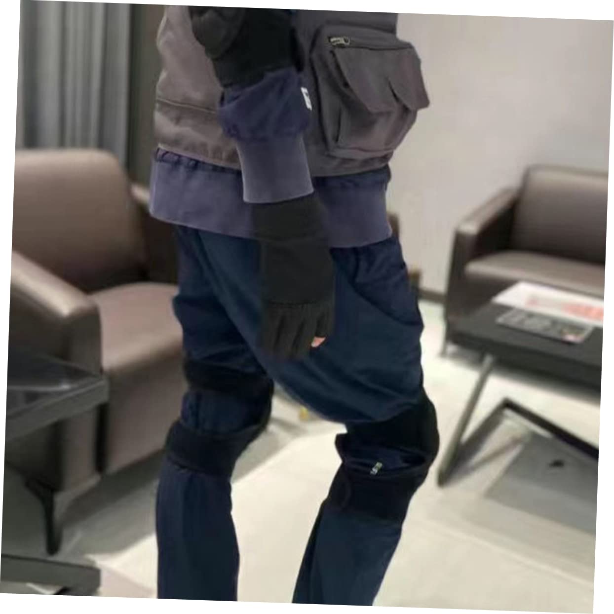 Healeved Cycling Support Pads for Floor 2pcs Sponge Patellas Protector for Badminton Tennis Dance