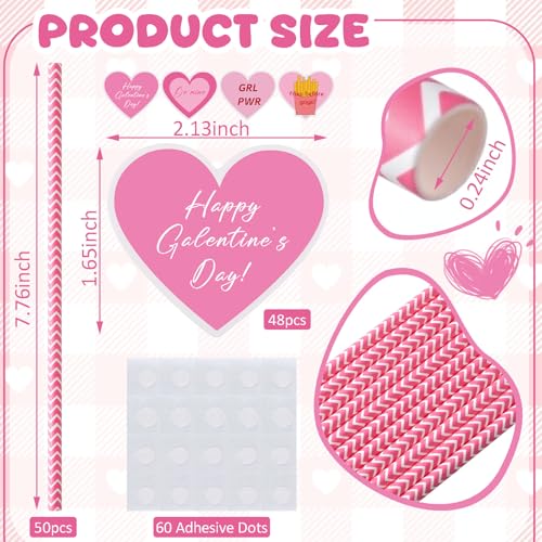 Potchen Pack 50 Pitillos de Papel Rosa 19.71 cm miniatura 2