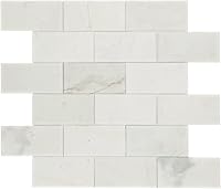 Vista 1 de Daltile SimplyStick Mosaix - Mosaico biselado de piedra natural de mármol de 2 x 4 pulgadas en niebla tormentosa/gris para paredes y salpicaduras