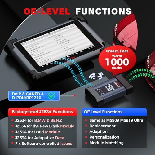 Autel Scanner MaxiSys Elite 2 Pro : 2026 Elite II Pro with 2-Years Update, J2534 Tool as MS Ultra Lite MS909 S2 MS919 Up of MS908S PRO II, 40+ Service, 3K+ Active Test, DOIP CANFD, Intelligent Motor - Image 5