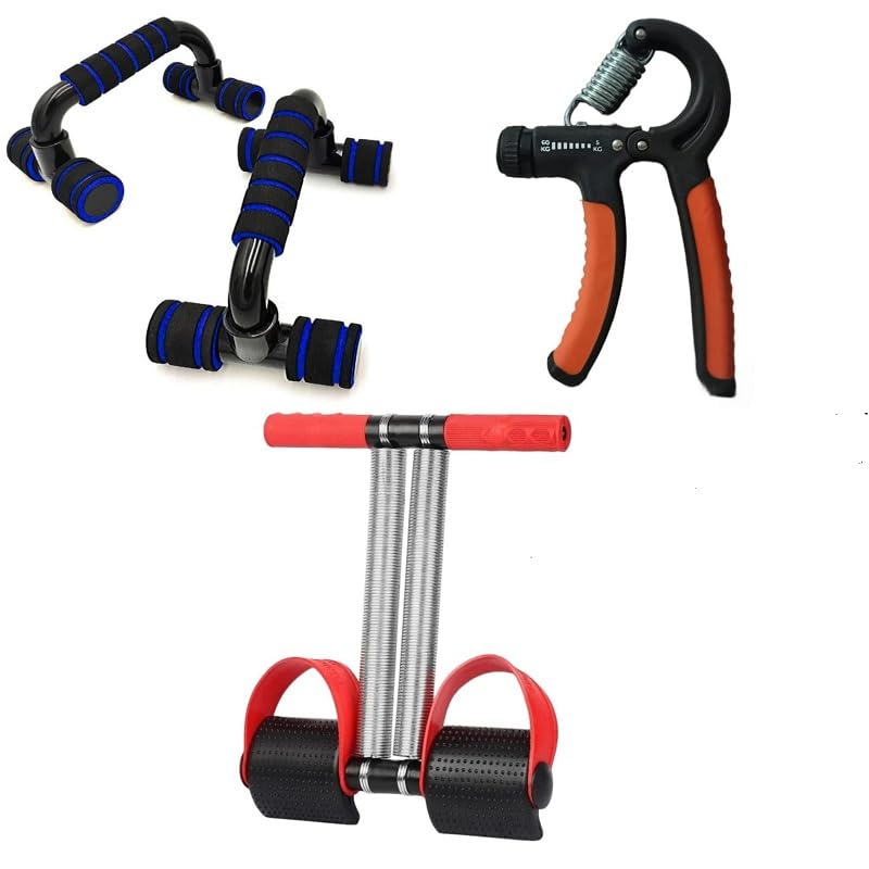 Vuvail Tummy Trimmer Double Spring Red | Hand Grip| Strengthener Adjustable Gripper| Push Up Bar Stand|Combo Set For Home And Gym| Ideal For Men And Women| Upper Body Workout Kit| Core Training Equipment for Strength and Fitness-image-12