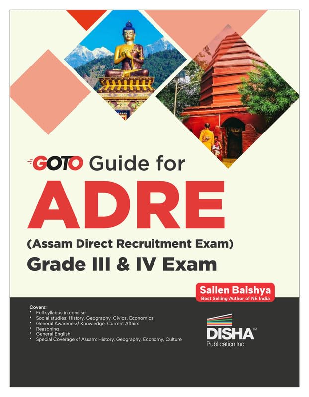 Disha GoTo Guide for ADRE (Assam Direct Recruitment Exam) Grade III & IV Exam