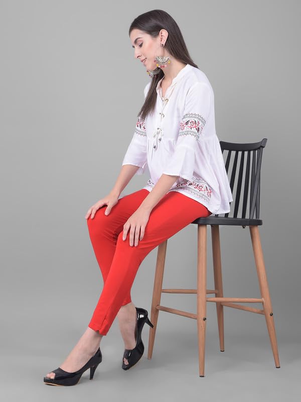 Image of Comfort Lady Women Cotton Blend Regular Fit for Casual,Formal and Daily Use Kurti Pants with Front Pocket