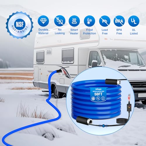 Image of Nilight 50FT Heated Water Hose RV 5 /8 inchInside Diameter -45F Freeze