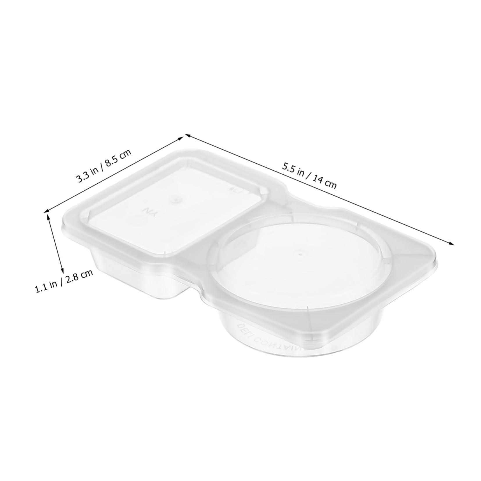 KICHOUSE Strong Material Pp Plastic Condiment Containers Lids Salad Dressing and Sauce Cups Easy to Identify