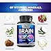 Brain Memory Supplement - 3X Strength Nootropics for Concentration, Clarity & Focus Support - Brain Health Cognitive Vitamins with Bacopa, Phosphatidylserine & DMAE, Brain Booster Pills, 120 Capsules