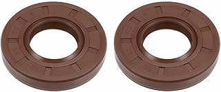 Tool parts Oil Seal 25mm Inner Dia 52mm OD 8mm Thick Fluorine Rubber Double Lip Seals 2Pcs