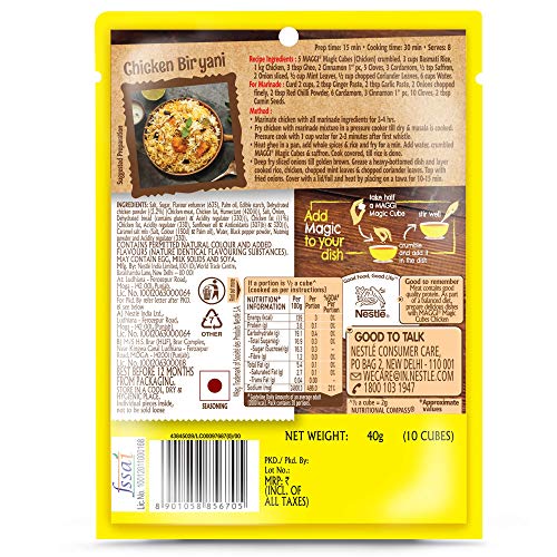 Image of Maggi Magic Cubes Chicken Multi-Pack, 40g [Pack of 6]