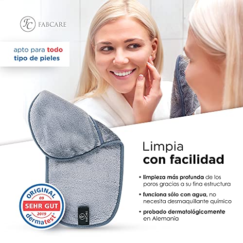 Toallas desmaquillantes de microfibra de FABCARE (4 peizas) - PROBADO DERMATOLÓGICAMENTE - Lavable hasta 95°C - Guante… - Imagen 3