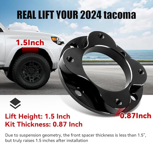 Flycle 1.5'' Front Leveling Lift Kit for 2024 Tacoma,1.5 inch Lift & Level Strut Spacers Enhance Off - Road Stance - Thumbnail 6