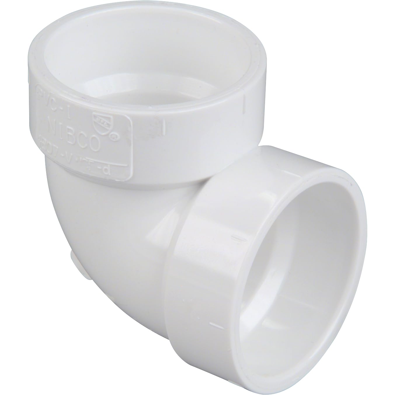 Fig No U4807-V, 1-1/2 in. PVC DWV 90 Degree Vent Elbow Hub